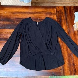 Free People Black Blouse